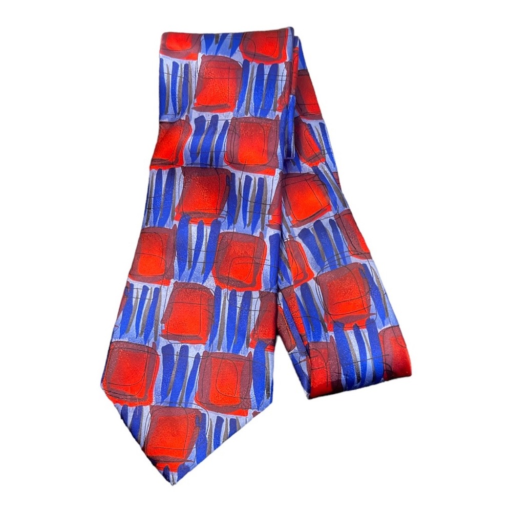 J Garcia Tie Tennis Shoe Escape Red Blue Collection Fifty-Seven